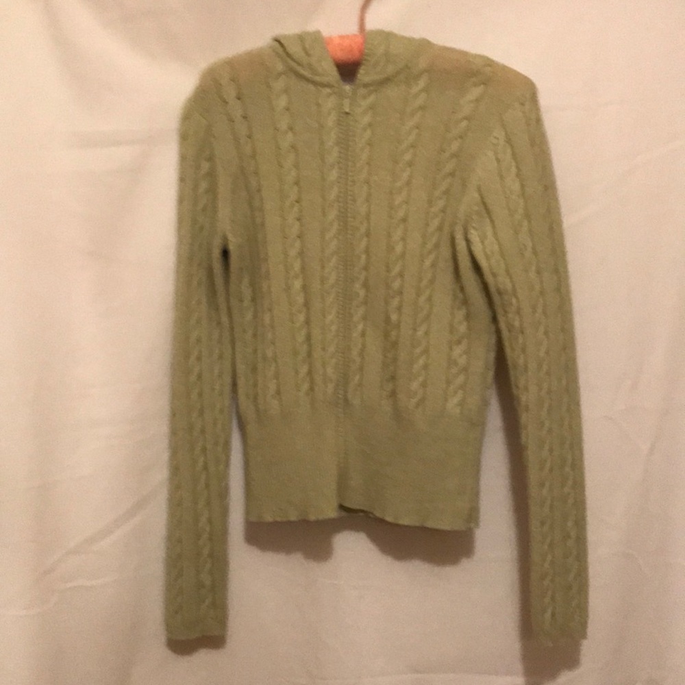 Loft cable knit zippered hoodie